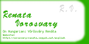 renata vorosvary business card