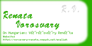 renata vorosvary business card